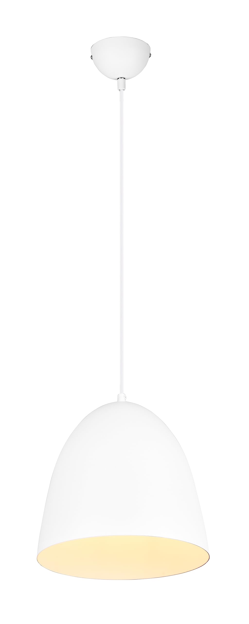 Reality Leuchten Pendelleuchte Tilda R30661031, Schirm Metall Weiß, exkl. 1x E27