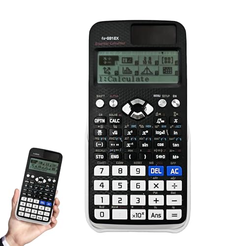 Anglepingping FX-991EX - Calculadora científica con 552 funciones, calculadora científica de ingeniería con 10+2 pantallas para escuela, oficina, negocios, hogar, uso diario, color negro