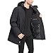 DKNY Men's Water Resistant Hooded Logo Parka Jacket, Black, Large