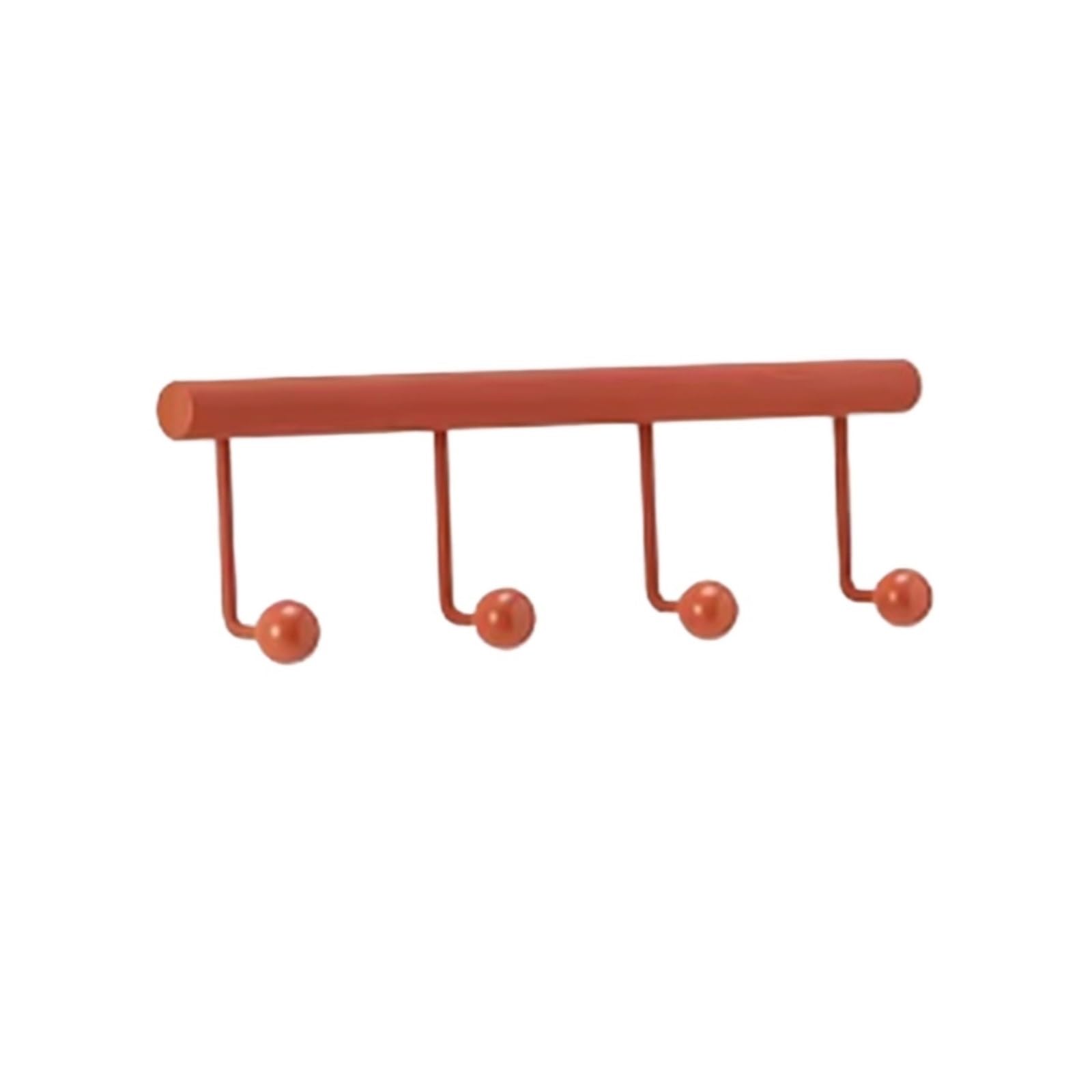 E7v2t9k6 Orange Wall Coat Hanger Wrought Iron Wall-Mounted Coat Rack: Minimalist Wall Hooks For Easy Storage Space-Saving