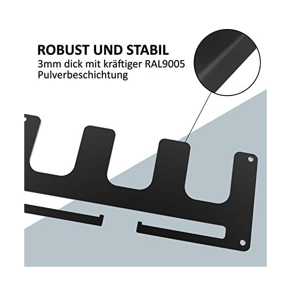 Meistergut® Premium Wandhalterung für Makita Akkus aus massivem Stahl [MADE IN GERMANY] - Stabiler Akkuhalter für Ordnung in der Werkstatt und Auto inkl. Befestigungs-Set - Profi Anbringung – Bild 3