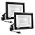 WuliFun 100W LED Flood Light Outdoor, 2Pack 10000LM Super Bright, IP66 Waterproof Outside Work Lights, 6000K Daylight White Security Lights, Plug in Flood Light for Yard Garage Garden Patio