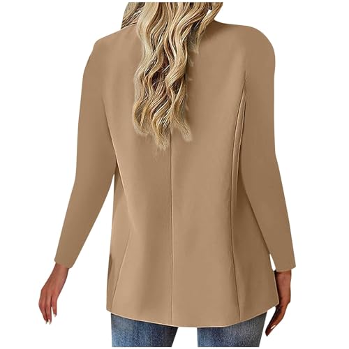 Womens Blazer Lightweight Long Sleeve Summer Jacket Casual Open Front Cardigan Notch Collar Blazers with Fake Pockets3