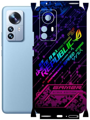 Image of AtOdds - Full Body Back Screen Guard Protector Film - Lamination Wrap Skin Sticker Compatible with XIAOMI Mi 12 PRO | Scratchproof Matte Finish (Gamer)