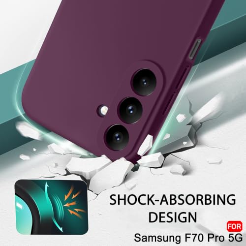Image of TheGiftKart Genuine Liquid Silicone Back Cover Case for Samsung Galaxy F70 Pro 5G | Soft Micro-Fibre Lining Inside | Camera Protection Bump | Shockproof Back Cover Case (Silicone, Maroon)