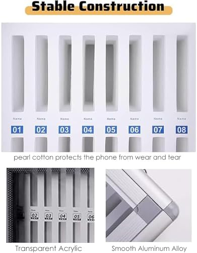 Aluminum Alloy Cell Phone Locker with Code Lock - Portable Employee Storage Cabinet for Confidential Use, 24-Bit Security Units, Hand-Carry Design