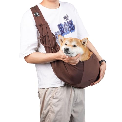 ペットスリング 犬 猫 小型犬 ペット抱っこ紐 抱っこひも キャリーバッグ 斜め掛けバッグ スリングバッグ 幅広 肩ベルト 飛び出し防止 ポケット付 旅行 お出かけ 散歩 通院 災害 避難 ドッグスリング 介護 軽量