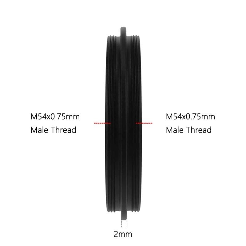 Juego de Accesorios for telescopio M54 a M54 M54X0.75 Rosca Externa a M54X0.75 Rosca Externa Anillo telescópico cámara telescópica de Metal de aleación