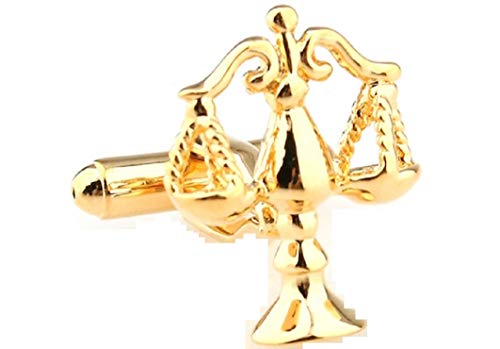 MRCUFF Scales of Justice Attorney Lawyer Judge Pair Cufflinks in Presentation Gift Box & Polishing Cloth
