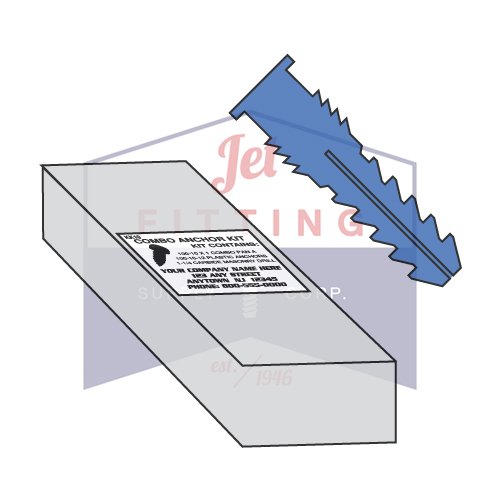 14-16 Ribbed Plastic Anchor Kit (Quantity: 10)