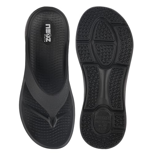 Image of NEOZ Extra Soft Men's Slippers with Cushion FootBed for Adult | Comfortable & Light Weight | Stylish & Anti-Skid | Waterproof & Regular Flip Flops for Gents /Boys