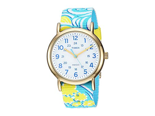 Timex Style Weekender Slip-Thru White/Turquoise One Size