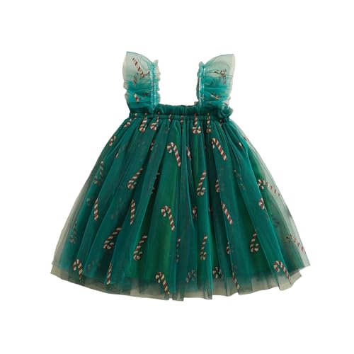 Toddler Christmas Tutu Dress Baby Girl Sleeveless Layered Tulle Dress Little Girl Princess Dresses Christmas Outfit (A-Green, 3-4T) -  Xiaodriceee, WX257AB5