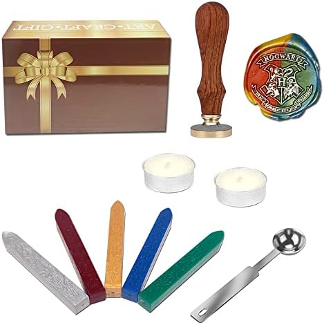 Wax Seal Stamp Kit Sealing Wax Kit Creative Mysterious Retro Stamp Seal Maker Kit Great Gift for Birthday Christmas Themed Party (HWT#1)