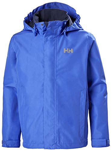 Helly Hansen Juniors Seven J Jacket Waterproof Windproof Breathable Rain Coat Jacket, 514 Royal Blue, 12
