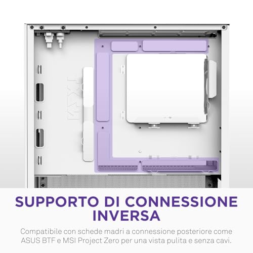 H3 Flow – Case PC Gaming Micro-ATX – Flusso d'aria ottimizzato – 1 ventola 120mm inclusa – GPU full-size – Radiatore 280mm frontale, 240mm superiore – Scheda madre con conn. posteriore – Bianco - Case PC - Immagine 6