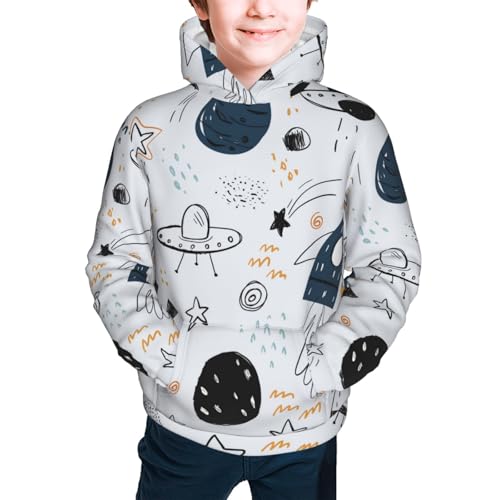 Cartoon Planets Kids Pullover Hoodies Boys Sweatshirts Girls Athletic Clothes with Pocket2