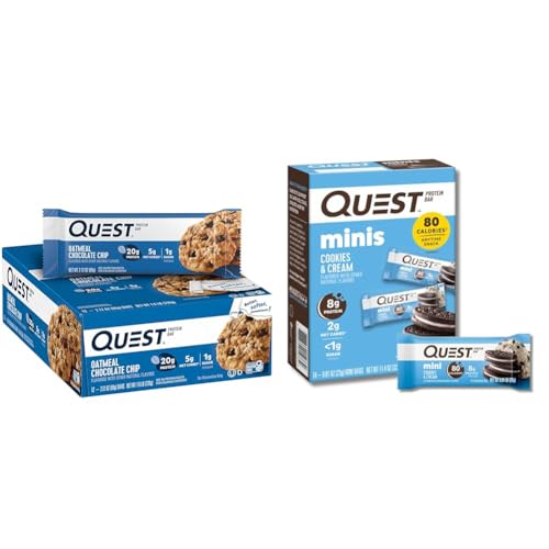 Quest Protein Bars Bundle: Oatmeal Chocolate Chip y Cookies & Cream miniatura 1