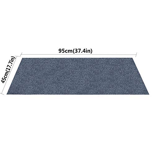 SIRUITON Grill Mat/Rectangular Hearth Pad Polyester Trim Non Slip Mat Protects Floors from Sparks Embers Logs (37.4 x 17.7in) - Thumbnail 6
