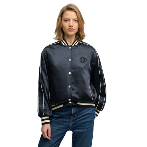 SUPERDRY VARSITY SATIN BOMBER JACKET W5012059A Eclipse Navy 10