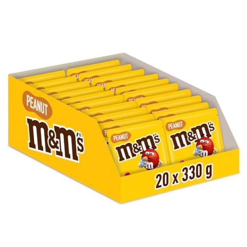 M&M's Cacahuete Snack en Bolitas de Colores de Chocolate con Leche y Cacahuete, Ideal como Regalo (330g)