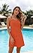 Disamer Summer Dresses for Women 2026 Sundresses Sleeveless Beach Swimsuit Cover Ups Spring Casual Tank Tshirt Sun Dress,Stripe Orange,Medium