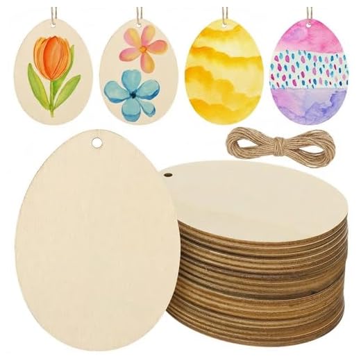 PRETYZOOM 20 Stück Ostern Anhänger Holzdeko Holzscheiben Holz Ostereier Osterhasen Blumen Eier Hasen Figur Streudeko Osteranhänger Holz Osterdeko Dekohänger DIY Basteln Baumschmuck