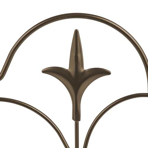 Relaxdays Beeteinfassung, 4er Set, Metall, HxB: je 28 x 38,5 cm, Beetumrandung für Garten, Zierzaun zum Stecken, Bronze