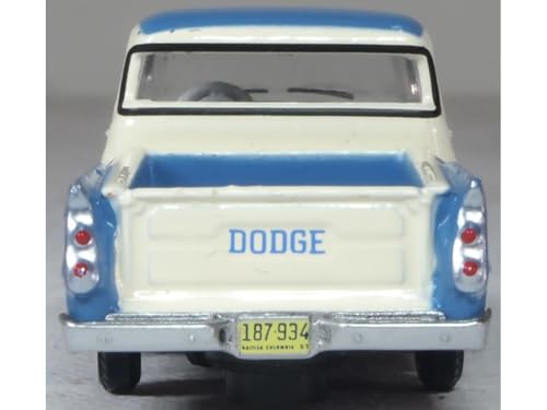 Oxford 1/87 HO Dodge D100 Pickup 1957 Azul/Blanco miniatura 4
