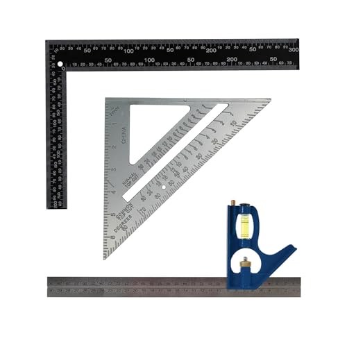 Daptez® Metall-Dachsparren-Set, 300 mm x 200 mm, doppelte Markierungen, metrische und imperiale Dachdecker, quadratische Legierung, Sparrenführung für alle Gewerbe und Heimwerker