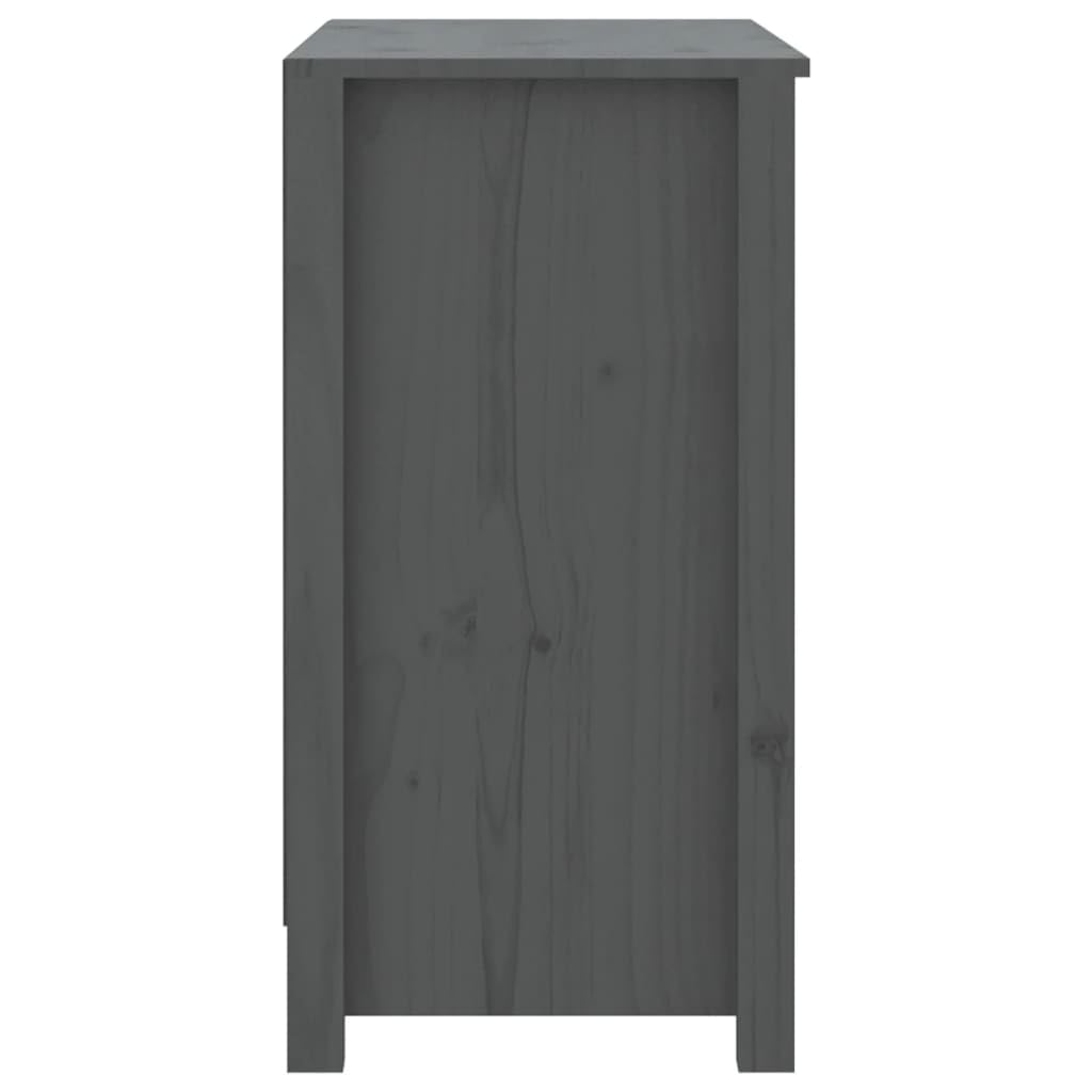 Bücherregal Grau 80x35x68 cm aus massivem Kiefernholz mit viel Stauraum, freistehend als Regalsystem, Bücherschrank, Aktenregal, ideal für Wohnzimmer, Büro, Arbeitszimmer, Kinderzimmer