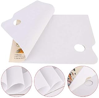 30 Sheets Tear Off Palette, A3 Palette Paper Pad with Thumb Hole for Oil Paint Acrylics Watercolours Gouache