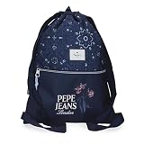 Pepe Jeans Lenay Mochila Saco con Cremallera Marino 35x46x0 cm Poliéster 0L by Joumma Bags