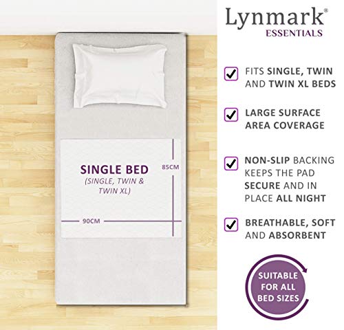 Alèse lavable incontinence Lynmark 90x85 cm : pack de 4 protège-matelas absorbants