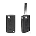 Carcasa del Mando Funda para Llave Carcasa para Llave para Coche Reemplazo Remoto de Mand Peugeot 207 407 307 308 Carcasa 3 Botones para Mando a Distancia + Llave(2 Piezas)