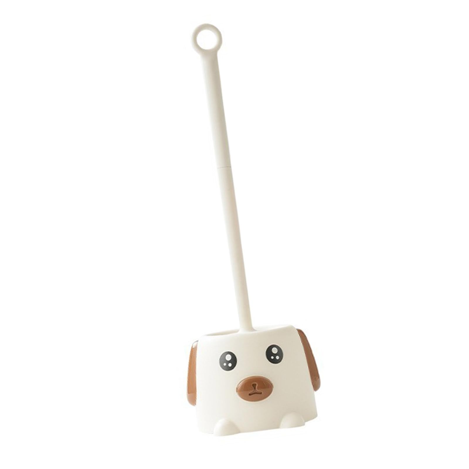 Lovely Puppy Themed Toilet Brush Base Strong Bristles Ergonomic Handle Bathroom Essential for Household Deeping Cleaning Bristles Toilet Brush
