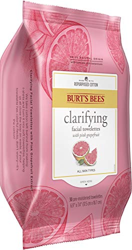 Burts Bees Facial Cleansing Towelettes, Pink Grapefruit, 30-Piece, 30 Count (Pack of 1) - Image 4