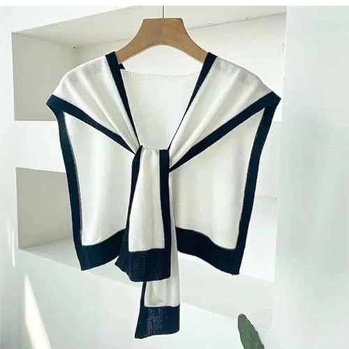 Women's Colorblock Shawl, Conditioned Comfort Everyday Style, For Air Conditioned Rooms, Ultra Soft Knitted Wrap2