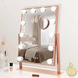 Hansong Hollywood Makeup Vanity Mirror with Lights, Plug in Vanity Makeup Mirror,Removable 10x Magni