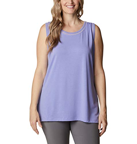 Columbia Women’s PFG Slack Water Knit Tank Top, Moisture Wicking, Sun Protection, Fairytale, XX-Large