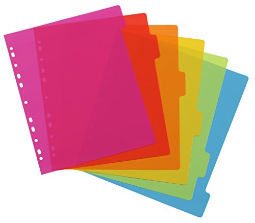 Viquel – Juego de 6 separadores Happy Fluo Maxi A4
