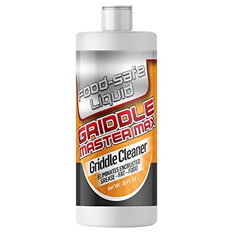 Giant Lion Griddle Master MAX - Powerful Food-Safe Noncaustic Grill and Griddle Cleaner - 32 Oz. Bottle (1 Count) Cover