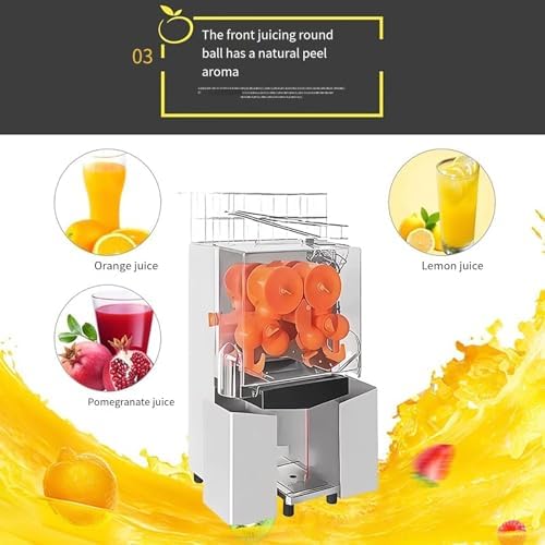 Commercial Orange Juicer with Removable Filter and Stainless Steel Construction for High-Volume Juicing
