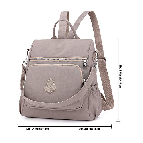 Image of MINTEGRA Women Shoulder Backpack Multi-Pocket Nylon Purse Large Capacity Waterproof Casual Daypack