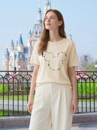 Image of Magic Kingdom Castle Shirt Holiday Short Sleeve Boho Clothes for Women