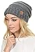Funky Junque Slouchy Beanie for Women – Warm Winter Hat, Soft Chunky Cable Knit Oversized Slouch Beanies for Cold Weather, Cozy Stylish Fashion Hats - Heather Grey