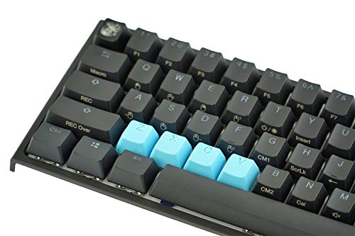 Rubber Gaming Backlit Keycaps Set - 4 Keys For Z, X, C, V, Cherry Mx Mechanical Keyboards Compatible Oem (Neon Blue) #TOP1