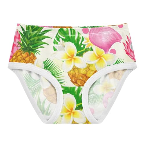 Cotton Girls Underwear Toddlers Tropical Pink Flamingos Panties for Girl Funny Kids Briefs Undies 2t