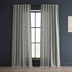 Cortinas De Lino Precio Half Price Drapes Mitad de Precio Cortinas Pesadas sintética Lino Cortina, Gris, 50 x 96