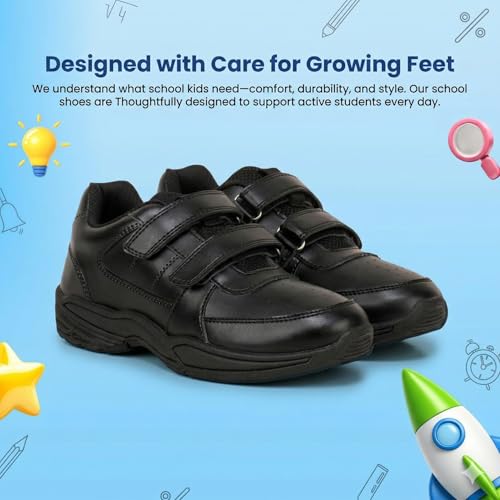 Image of ATHCO Unisex-Child Blossom Memory Foam Comfort School Shoes|Unisex|Child|Kids|Adults|Sports|Formal|Casual|Athletic|Flexible|Lightweight|Dailyuse|ExtraSoft|Fitness